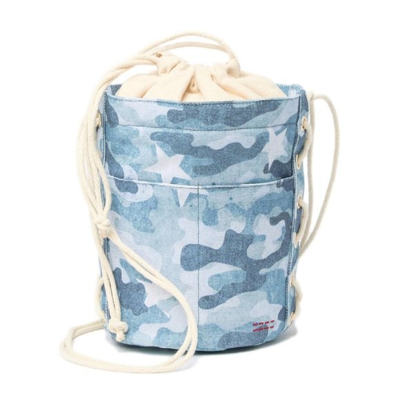 Peace Love World Drawstring Bucket Bag - Picture 2 of 9